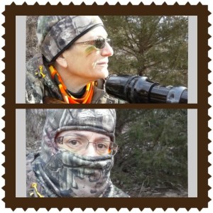 Started off my hunt wearing my new She brand head cover and pants (from Bass Pro Shops), but the temperature dropped & I chose to exchange style for my balaclava.